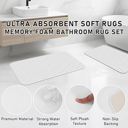 Bathroom Accessory Set - White Bathroom Set, 27PC Bathroom Accessories Set, Bathroom Sets with Shower Curtain and Rugs, Mini Trash Can, Toilet Brush, Trash Can & Soap Dispenser