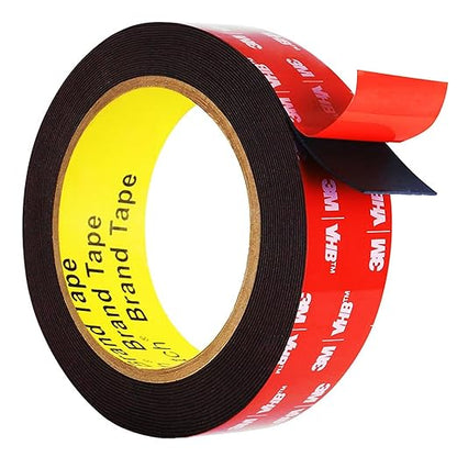 Double Sided Tape Heavy Duty, Adhesive Mounting Tape 1 in x 15.5 ft, Waterproof and Temperature Resistant Adhesive Strip Tape for Indoor, Outdoor, Automotive Trim, Home Decor