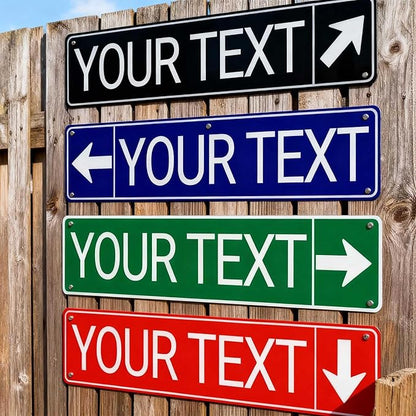 Custom Street Signs, Reflective Option, Single/Double Sided, Rust Free Aluminum, UV Protected & Weatherproof - 4x18 Inch