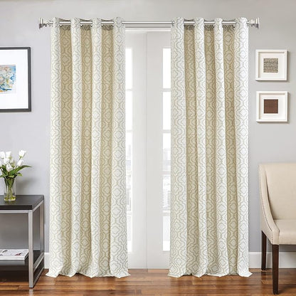Deco Window 2 Pcs 36"-66" Extendable Curtain Rod for Door & Windows Adjustable Iron Telescopic Drapery Bar with Stacked Square Finials (1" Diameter, Satin Silver)