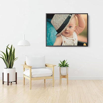 P&L ART. Personalized Custom Canvas Prints: Photo On Canvas Transform Your Photos into Stunning Framed Wall Art Digitally Printed Photo To Canvas Ideal for Home Decor Gifts Keepsakes Black 8X10