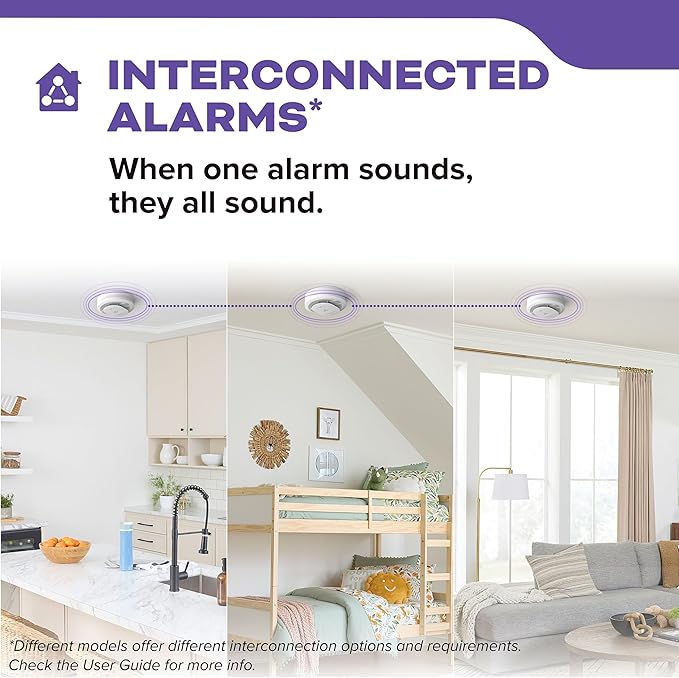 Kidde Hardwired Smoke & Carbon Monoxide Detector for Home, 10-Year Battery Backup, Interconnectable, 3-Pack