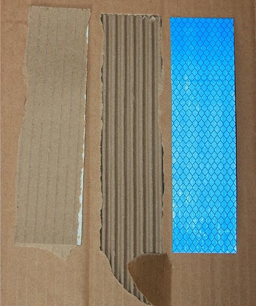 Non Fading Blue Reflective Stickers 1 inch X 6 inch, Outdoor Waterproof High Visibility Warning Safety Adhesive Reflector Tape (100 Pcs)