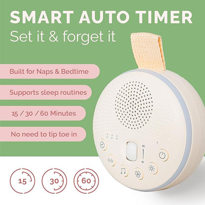 Colic Baby Relief White Noise Sound Machine - Rechargeable Sound Machine for Baby Gas Relief Newborn, Portable with Long Battery Life, 21 Soothing Sounds, Gentle Night Light & Auto Timer
