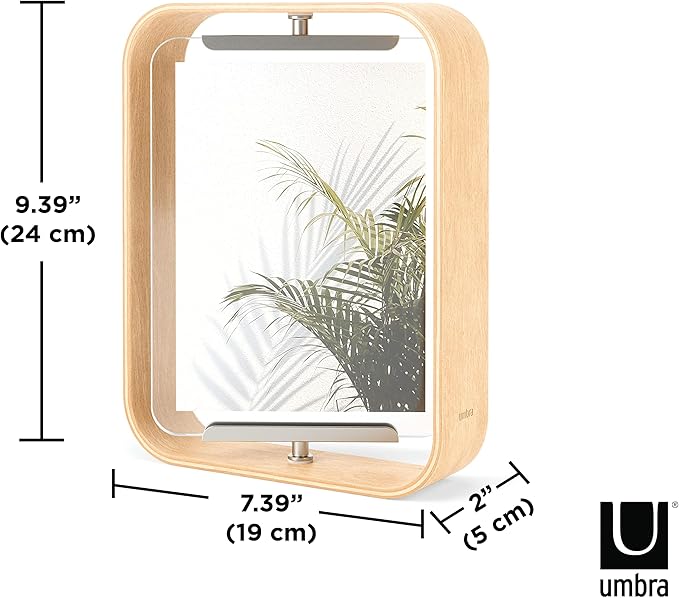 Umbra Bellwood Desk Frame 5" x 7", Natural (Pack of 3)