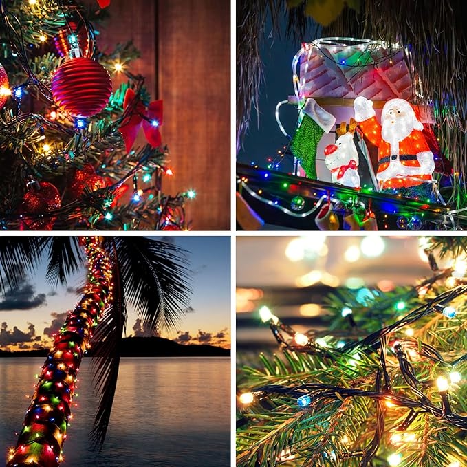 LetsFunny 300 LED Christmas String Lights, 108FT - UL Certified Outdoor & Indoor Fairy Lights for Christmas, Halloween, Xmas Tree, Patio, Garden, Party, Wedding, Holiday Decor