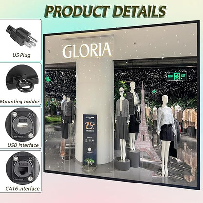 P4 Outdoor LED Video Sign 40x40 inch - WiFi USB Programmable Advertising Display for HD Videos, Images & Scrolling Text, Commercial Grade Square LED Screen