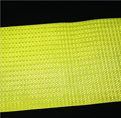 Fluorescent Yellow Reflective Tape Outdoor Waterproof 8 inch Wide, High Visibility Warning Safety Industrial Marking Tape (68 feet)