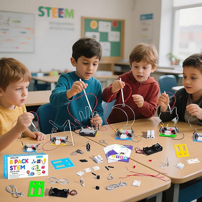 Bulk STEM Kits - 8 Set Electric Touch Maze Games, STEM Craft Kits for Kids Age 8-10 12-14 10-12, Science Experiments Projects Circuit, Girls Boys Crafts for Gift Ideas Classroom Family Activities