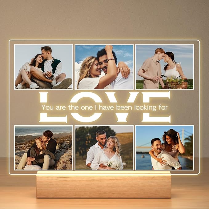 Custom Picture Frames, Personalized Photo Frame, Customized Picture Frame, Personalized Anniversary Valentines Day Gifts for Women Men Her Him Girlfriend Boyfriend Couple Wife Husband