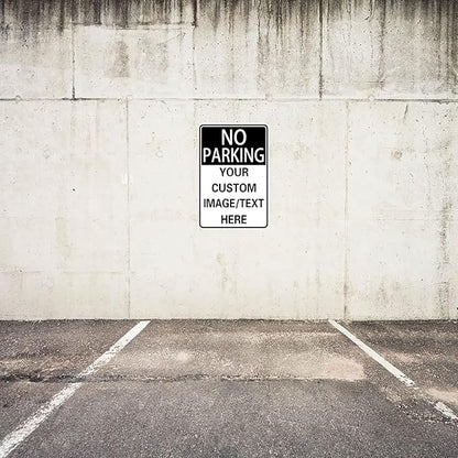 No Parking Signs Custom Parking Sign for Parking Lots Business and Schools Outdoor Use Aluminum Metal Decor 12x17 Inches