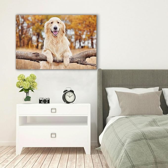 Custom Canvas Prints with Your Photos Personalized Photo Canvas Print Wall Art Customized Canvas Picture Frame Gifts for Pet Baby Family Mom Dad Men Women Couple Boyfriend Girlfriend Framed 36x24