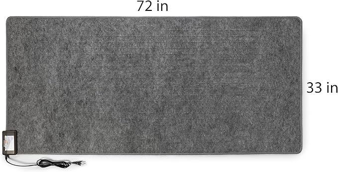 Hot Carpet Woo Warmer Under Rug Heater Radiant Floor Heat Carpet Warmer Heated Rug Great for Yoga (33" x 72" inches) Made in Seattle since 2012 a great Unique Holiday gift