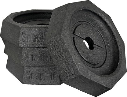 SnapPad Prime (4-Pack) | Four-Point RV Leveling Blocks Featuring 10" Round Jack Feet | Adds 316% Additional Surface Area, 8.9 lbs. Per Pad & 13.25" Width | Must-Have Camper Leveling Blocks