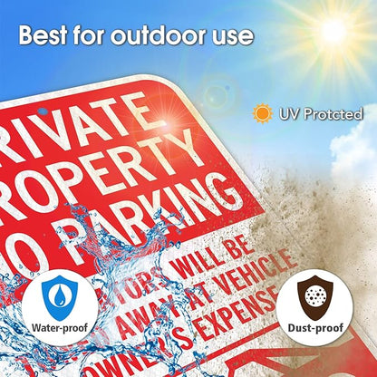 GicnKeuz Schild mit Aufschrift "Private Property No Parking", Violators Will Be Towed Away at Vehicle Owner's Expensing", 45.7x30.5 cm, lichtbeständig, für den Außenbereich