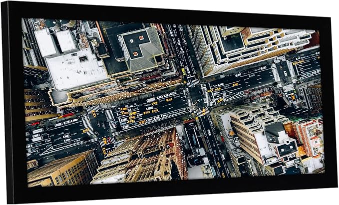 Americanflat 8x16 Picture Frame with Shatter-Resistant Glass - Signature Collection - Gallery-Style Frames Made of Engineered Wood - Photo Frame for Tabletop and Wall Display - Black