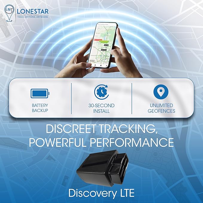 Plug & Play Small Hidden Car GPS Tracker Device - Discovery LTE OBD-2, Anti-Theft Car Security for Vehicles, Real Time Car GPS Auto Location Tracking (Subscription Required) by LoneStar Tracking
