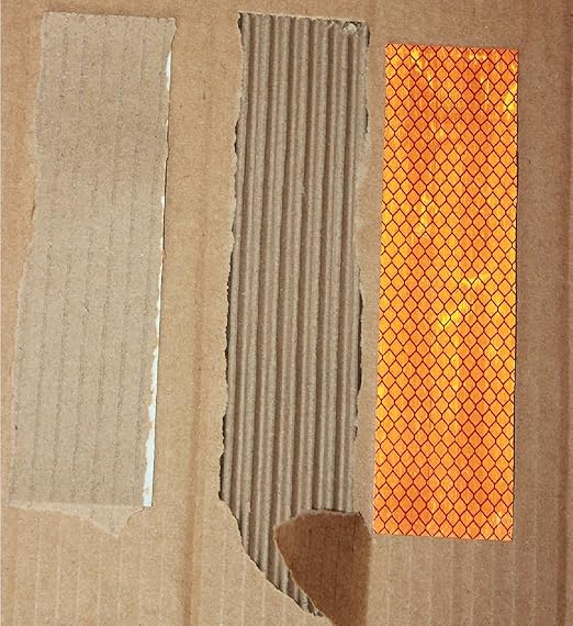 Non Fading Brown Reflective Stickers 1 inch X 6 inch, Outdoor Waterproof High Visibility Warning Safety Adhesive Reflector Tape (20 Pcs)