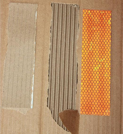 Non Fading Brown Reflective Stickers 1 inch X 6 inch, Outdoor Waterproof High Visibility Warning Safety Adhesive Reflector Tape (100 Pcs)