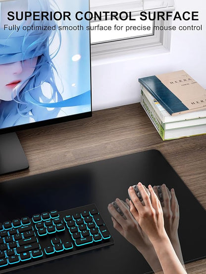 TopMade Mouse Pad with 15W Wireless Charging & Phone Holder, 31.5" x 15.75" XXL Large Desk Pad, Waterproof Gaming Mousepad Home Office Desk Mat (Includes 20W PD Power Adapter & 6.56ft Woven Cable)