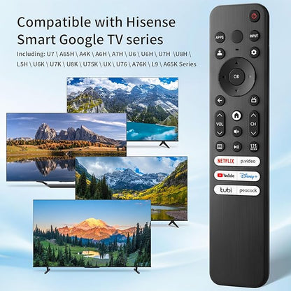 for Hisense-TV-Remote-Control-Replacement,Universal for Hisense UHD 4K ULED Google Smart TVs