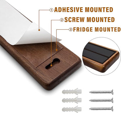 HOSHANHO Magnetic Knife Strips, Magnetic Knife Holder for Wall 16 Inch, Acacia Wood Knife Magnetic Strip Use as Knife Bar, Knife Holder for Kitchen Utensil Organizer