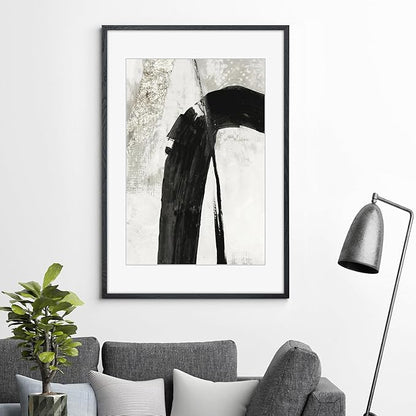 20x30 Picture Frames in Black, 20"x30" Oak Wood Poster Frame, 20 x 30 Wood Frame with Real Glass, 20x30 Matted Frame for 16x24 Picture (Black, 1 Pack)