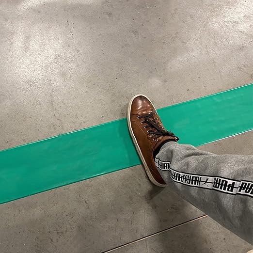 SmartSign Green 4 inch x 100 feet Floor Marking Tape, 32 mil Vinyl Floor Tape, Superior Mark Industrial Use Safety Tape with Beveled Edges, Strong Adhesive, for Gym/Warehouse/Courts