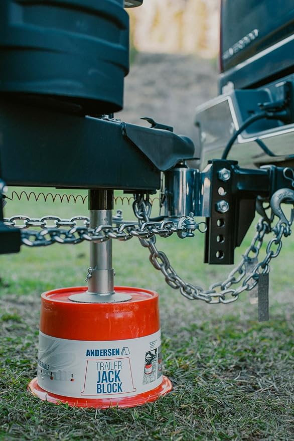 ANDERSEN HITCHES | RV Travel Accessories | 1-Pack Trailer Jack Block w/ Magnets | Quick Leveling Stabilizers for Trailers Jackstand Level Quickjack Heavy Duty Utility Blocks | 3608