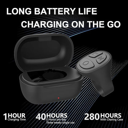 Tiktok Scrolling Ring for iPhone, Bluetooth Camera Remote Control, Remote Control for TIK Tok Scrolling Ring for iPhone, Android (Black)