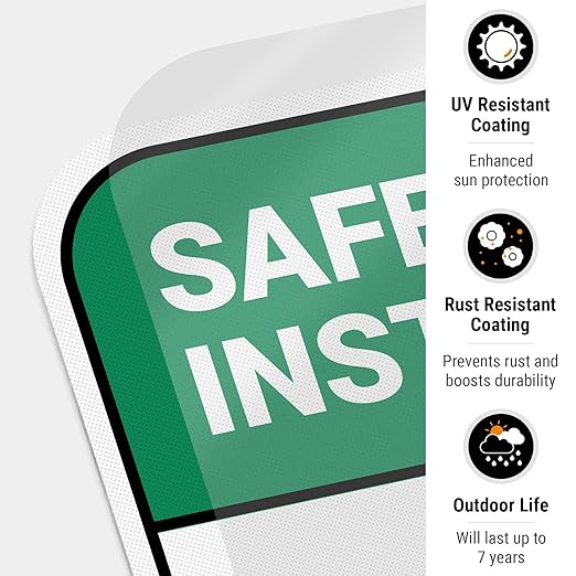 Safety Instructions Body Harness Required for Entry Sign, 12x18 Inches, 3M EGP Reflective .063 Aluminum, Fade Resistant, Made in USA by Sigo Signs