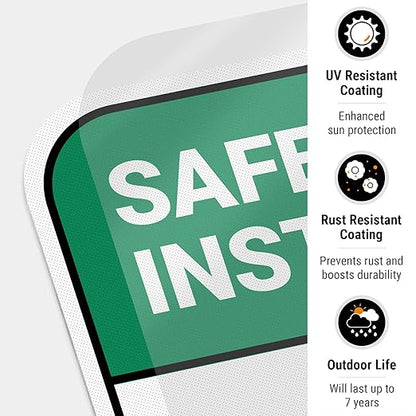 Safety Instructions Body Harness Required for Entry Sign, 12x18 Inches, 3M EGP Reflective .063 Aluminum, Fade Resistant, Made in USA by Sigo Signs