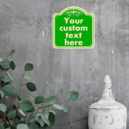 personalized metal sign, Custom Indoor/Outdoor Decorative Sign，Aluminum Weatherproof Metal Sign Multiple Sizes, Customize for Office, Business, Workplace, office, Home, Delivery Signs