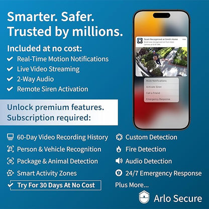 Arlo Essential Security Camera 2K | Indoor Only| 2nd Gen | Baby Monitor & Pet Camera | Wireless with Spotlight, 2-Way Audio, Color Night Vision, Live Stream, Motion Activation, White, 2 Cameras