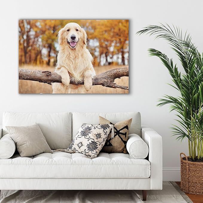 Custom Canvas Prints with Your Photos Personalized Photo Canvas Print Wall Art Customized Canvas Picture Frame Gifts for Pet Baby Family Mom Dad Men Women Couple Boyfriend Girlfriend Framed 14x11