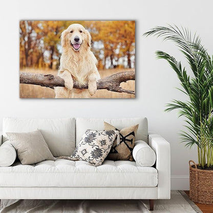 Custom Canvas Prints with Your Photos Personalized Photo Canvas Print Wall Art Customized Canvas Picture Frame Gifts for Pet Baby Family Mom Dad Men Women Couple Boyfriend Girlfriend Framed 14x11