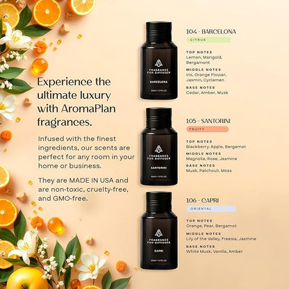 AromaPlan Home Destinations Collection Scents,Hotel Premium Collection Set- 5 Star Hotel Collection- Natural, Non-Toxic Cold Air Diffuser Oil -Gift Ready, Diffuser Oils Scent (3 Pack/1.7 fl.oz (50 ml)