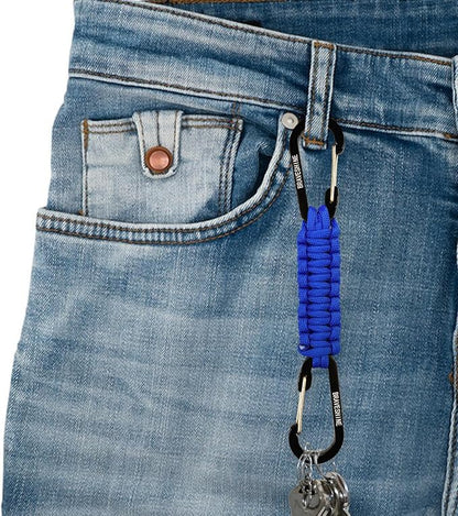 BRAVESHINE Paracord Keychain Carabiner Clip, D Ring Lanyard Hanger Stroller Hook for Water Bottle, Key, Backpacks, Men, Women