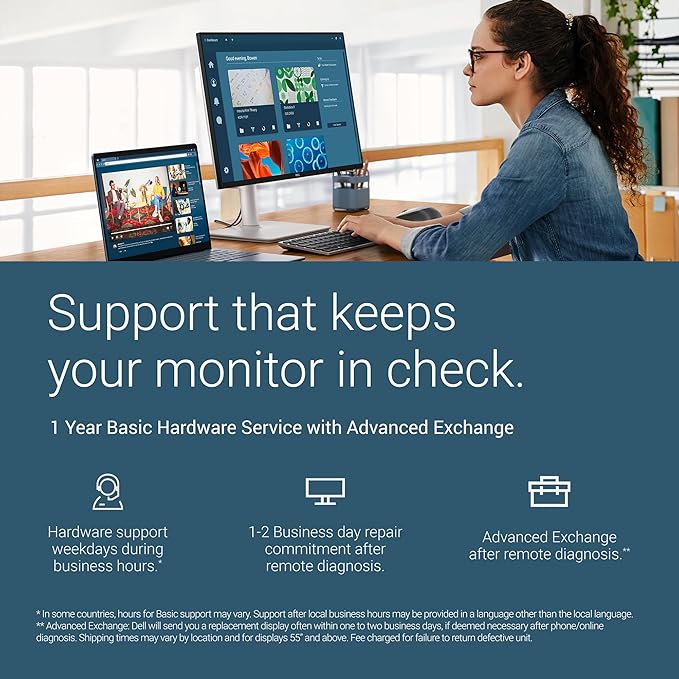 Dell 27 Plus 4K USB-C Monitor - S2725QC - 27-inch 4K (3840 x 2160) 120Hz 16:9 Display, AMD FreeSync Premium, sRGB 99%, Integrated Speakers, 1500:1 Contrast Ratio, Comfortview Plus - Ash White