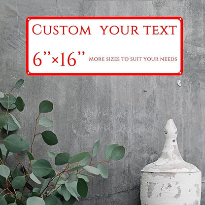 custom street sign,Custom Sign, Aluminum Weatherproof Metal Sign Multiple Sizes, Customize for school, Business, Workplace, office, Home, Delivery Signs(6 * 16 Inch)