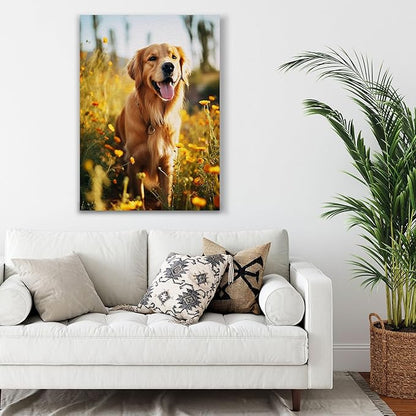 Custom Canvas Prints with Your Photos Customized Canvas Wall Art Personalized Canvas Pictures Gifts for Pet Dog Baby Family Mom Dad Men Women Couple Boyfriend Girlfriend Framed 8x12