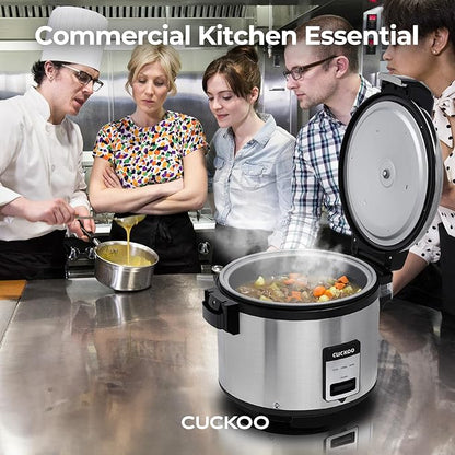 CUCKOO Commercial Rice Cooker & Warmer, Extra Large Rice Cooker 30-Cup Uncooked / 60-Cup Cooked, Professional Industrial Grain Cooker with Large Capacity, Easy One-Touch Operation, Silver (CR-3032)