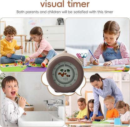 Visual Timer for Kids, 299-Minute Cute Kids Squirrel Timer with Eye-Protection Screen & Protective Case, Homeschool Supplies Study Teaching Time Management Tool