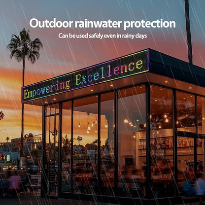 Outdoor Digital Scrolling Programmable Led Sign customizable Waterproof Business USB Wifi Control Display Pantalla Publicidad Word Bright Open Message Board Text (115"X14")