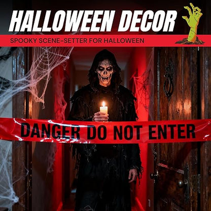 Danger Do Not Enter Tape 3 Pack 3 inch X 1000 feet • Sharp Red with a Bold Black Print for High Visibility • Tear Resistant Design