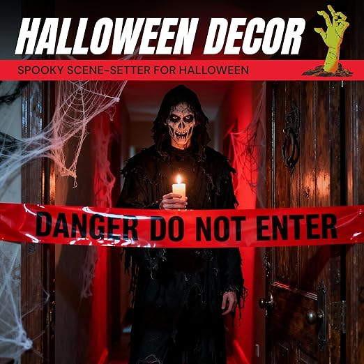 Danger Do Not Enter Tape 3 inch X 1000 feet • Red with a Bold Black Print for High Visibility • 3 in. Wide for Maximum Readability • Tear Resistant Design