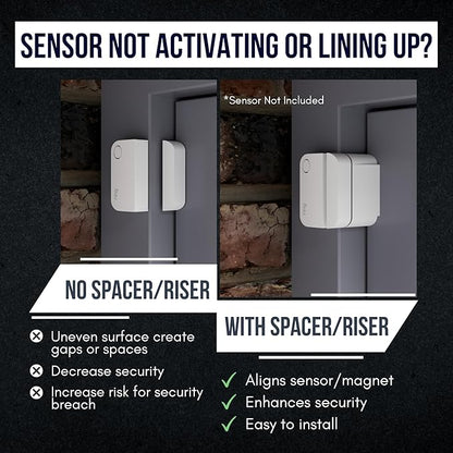 Ring Alarm Magnet Riser | 5 Pack Set with 3M Adhesive - Easy Mount to Any Doorway, Window, and Entryway | Ring Sensor/Magnet Not Included (1/2 inch)