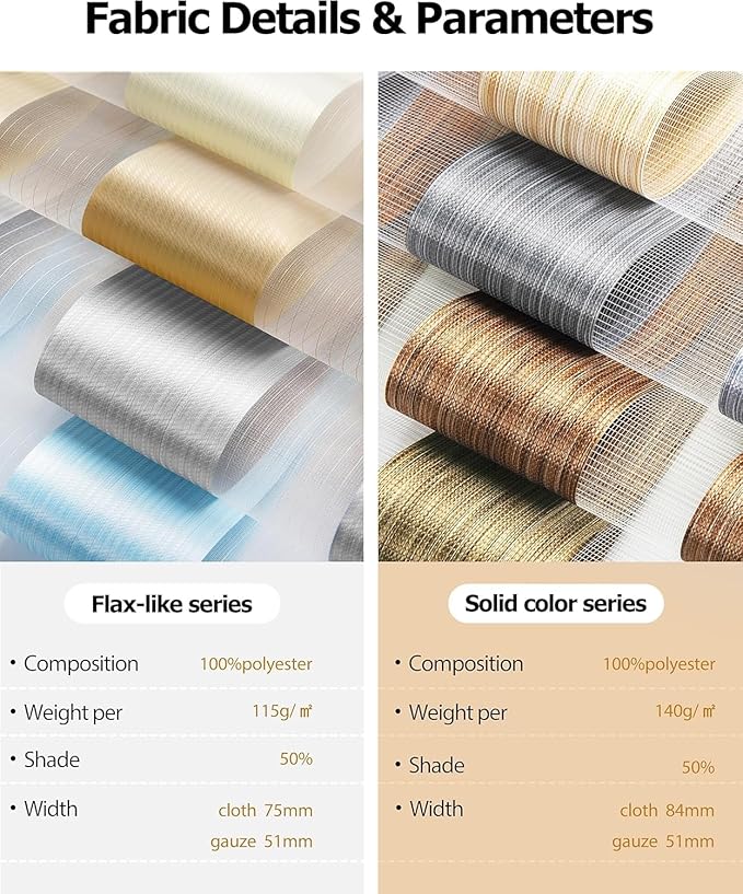 LazBlinds Motorized Zebra Roller Shades, Rechargeable Smart Blinds with Remote Control, Custom Size Light Filtering Dual Layer Roller Sheer Shades, Brown Linen