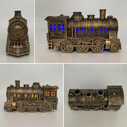 300ml Train Diffuser, Train-Shaped Humidifier, Vintage Steam-Style Diffuser with Remote Control, 2 Spray Modes & 2 Color Lights for Bedroom or Home Decor