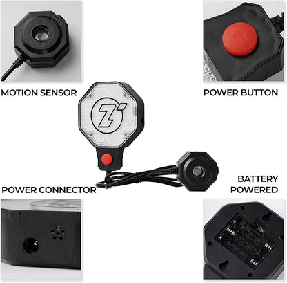 ZONETECH Garage Parking Sensor Ultrasonic Car Parking Stopper for Garage with Red/Yellow/Green LED Indicators –Adjustable Stop Distance 12" to 6.5 ft USB Powered Easy Install Wall-Mount System